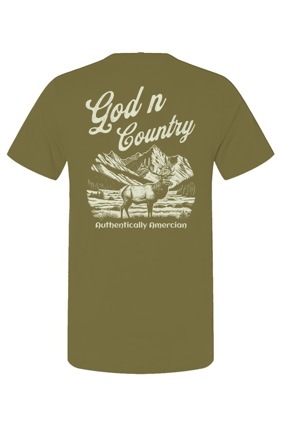 God N Country Elk Men's T-Shirt